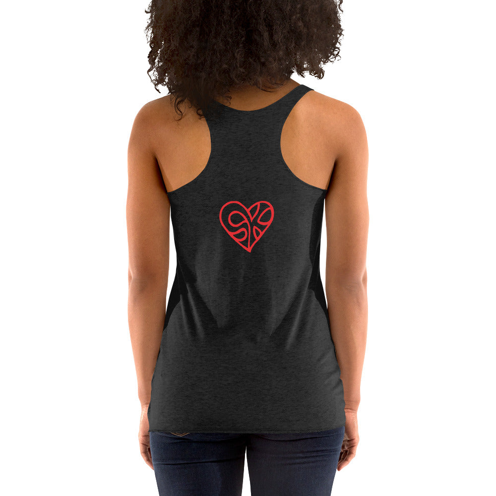 Black Love (Red/Yellow) Women's Racerback Tank