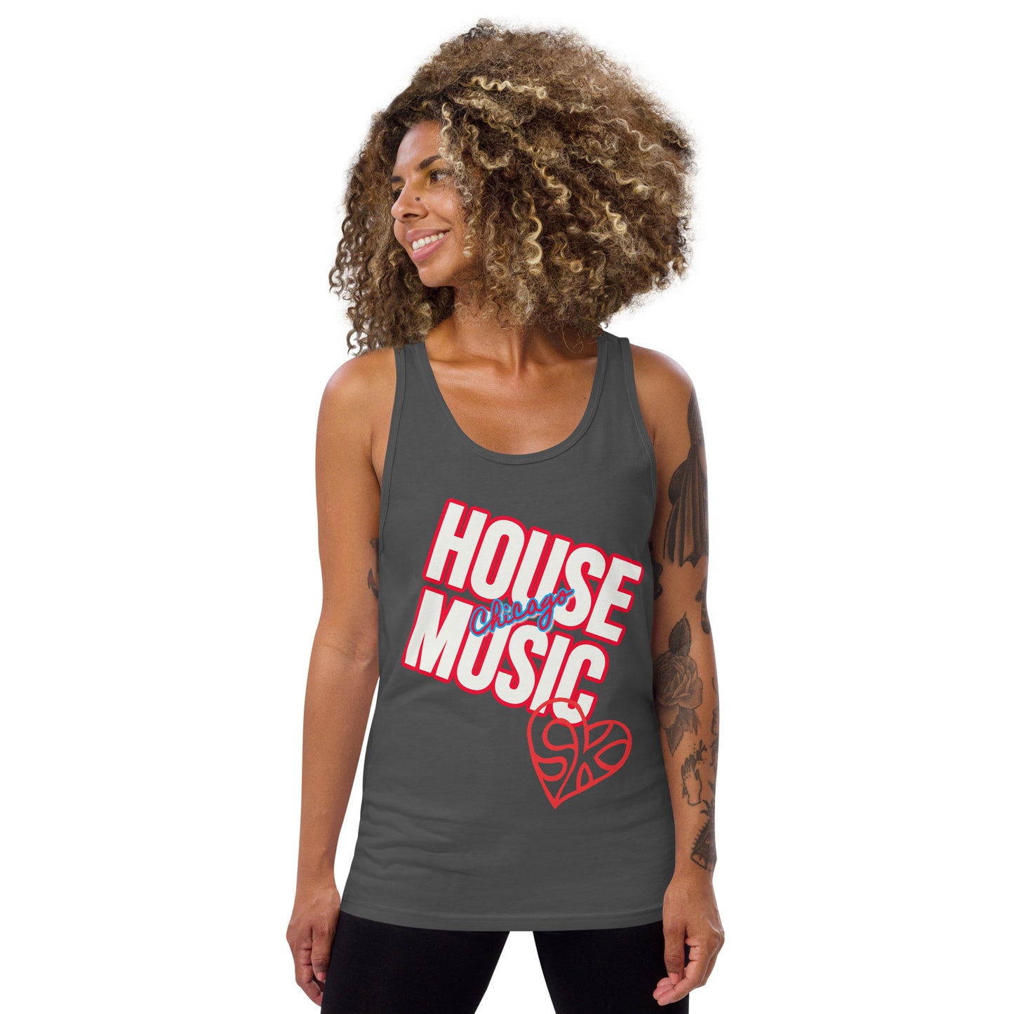 House Music Tank - White Letters