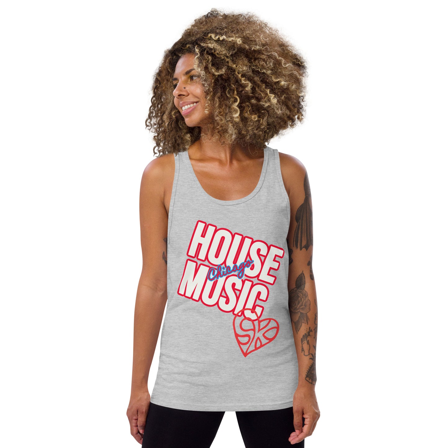 House Music Tank - White Letters